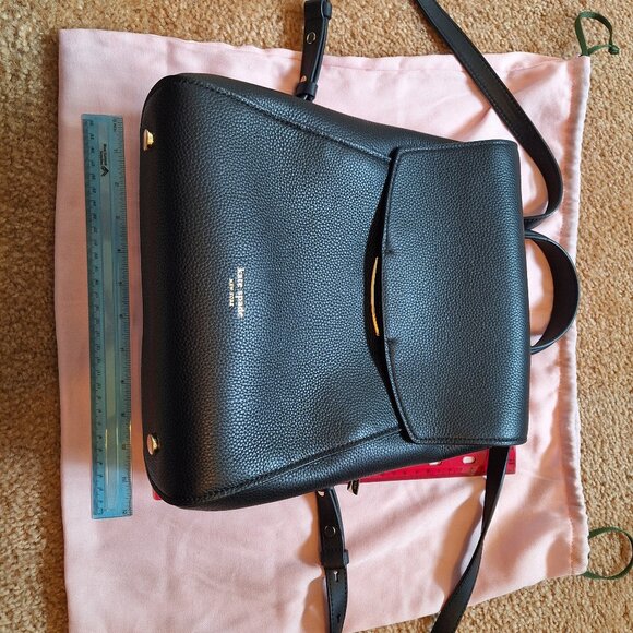 Kate Spade Black Pebble Leather back pack